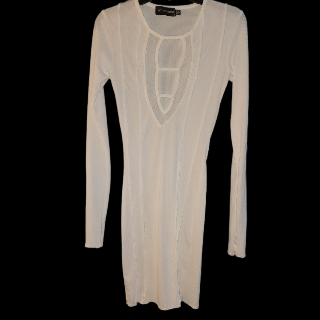 Preowned Prettylittlething White Dress